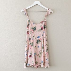 Daisy Shoppe Pink Floral Tank Romper Jumpsuit M